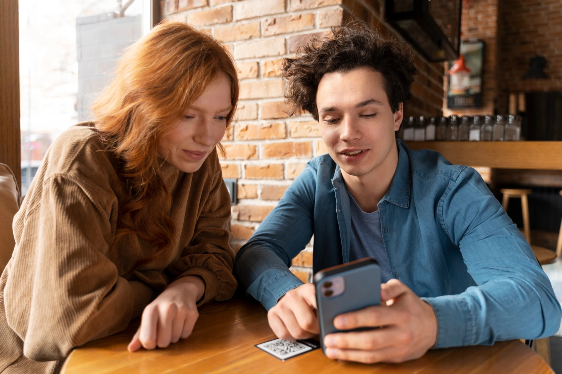 Girl and boy talking